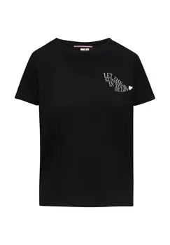 Футболка с принтом QS, черный