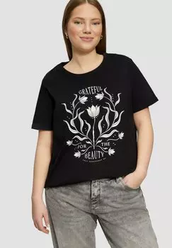 Футболка с принтом QS, черный