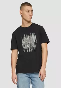 Футболка с принтом QS, черный