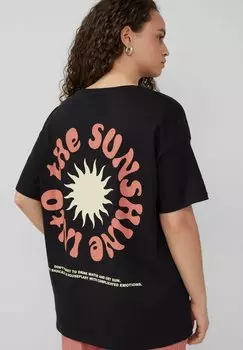 Футболка с принтом QS, черный