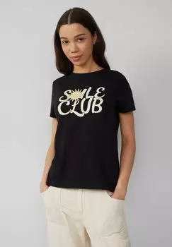 Футболка с принтом QS, черный