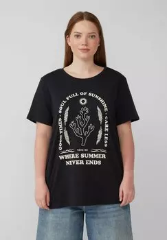 Футболка с принтом QS, черный