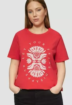 Футболка с принтом QS, красный