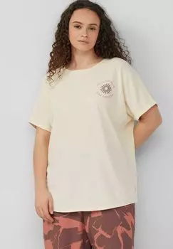 Футболка с принтом QS, кремовый