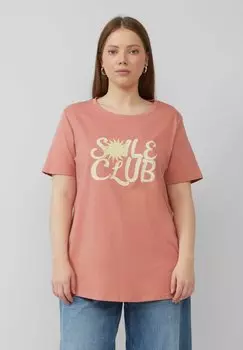 Футболка с принтом QS, лосось