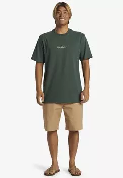 Футболка с принтом QS OMNI LOGO DNA Quiksilver, цвет forest