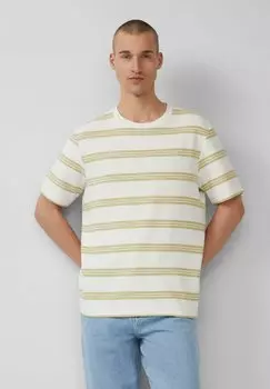 Футболка с принтом QS, песочный