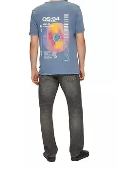 Футболка с принтом QS, синий