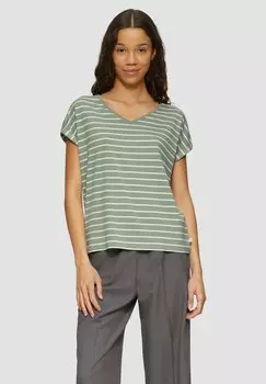 Футболка с принтом QS, зеленый