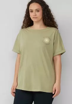 Футболка с принтом QS, зеленый