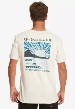 Футболка с принтом Quiksilver, белый