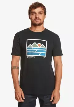 Футболка с принтом Quiksilver, черный