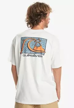 Футболка с принтом Quiksilver, цвет white