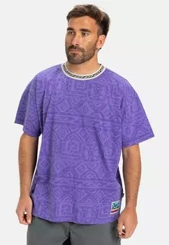 Футболка с принтом Quiksilver, фиолетовый