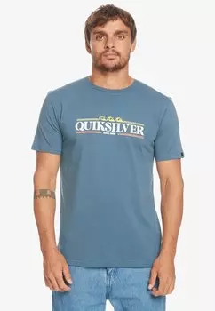 Футболка с принтом Quiksilver, синий