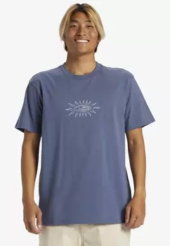 Футболка с принтом Quiksilver, синий