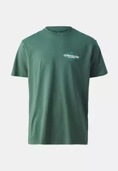 Футболка с принтом Quiksilver, темно-зеленый