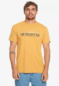 Футболка с принтом Quiksilver, желтый