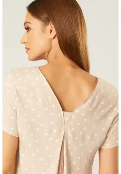 Футболка с принтом QUIOSQUE, бежевый