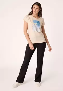 Футболка с принтом QUIOSQUE, бежевый