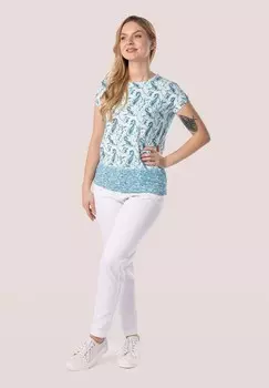 Футболка с принтом QUIOSQUE, светло-голубой