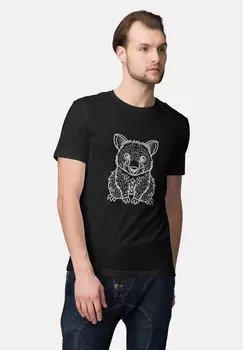 Футболка с принтом QUOKKA Reverve Fashion, черный
