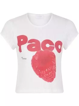 Футболка с принтом Rabanne, белый