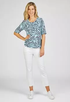 Футболка с принтом Rabe 1920, светло-голубой