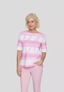 Футболка с принтом Rabe, светло-розовый