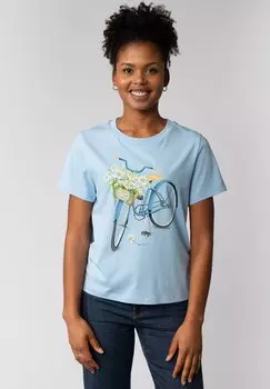 Футболка с принтом RAD watapparel, светло-голубой