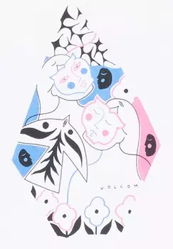 Футболка с принтом RADICAL DAZE Volcom, белый