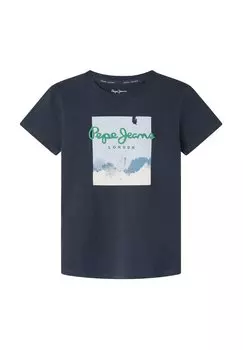 Футболка с принтом RAFER Pepe Jeans, цвет dulwich blue