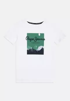 Футболка с принтом RAFER Pepe Jeans, цвет white