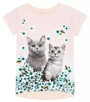 Футболка с принтом Ragnhilde из смесового хлопка Molo, розовый