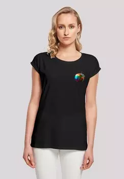 Футболка с принтом RAINBOW APPLE F4NT4STIC, черный