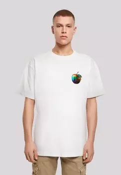 Футболка с принтом RAINBOW APPLE F4NT4STIC, цвет wei
