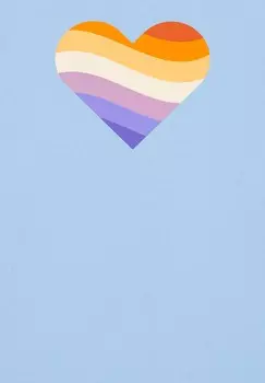 Футболка с принтом RAINBOW HEART watapparel, светло-голубой