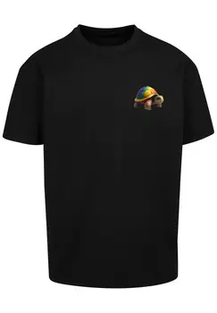 Футболка с принтом RAINBOW TURTLE F4NT4STIC, черный