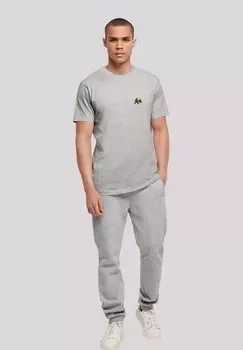 Футболка с принтом RAINBOW TURTLE UNISEX F4NT4STIC, серый