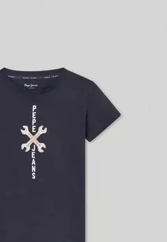 Футболка с принтом RAINER Pepe Jeans, темно-синий