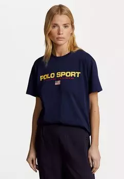 Футболка с принтом Ralph Lauren, синий