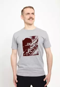 Футболка с принтом RAMBO FIRST BLOOD PART YOUVE GOT TO BECOME WAR Henry Tiger, цвет Heather Grey