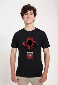 Футболка с принтом RAMBO TYING HEADBAND Henry Tiger, черный