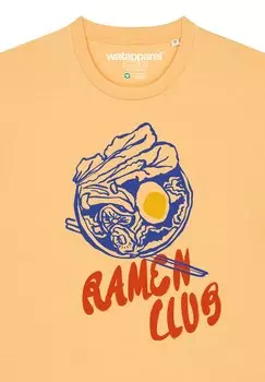Футболка с принтом RAMEN CLUB watapparel, желтый