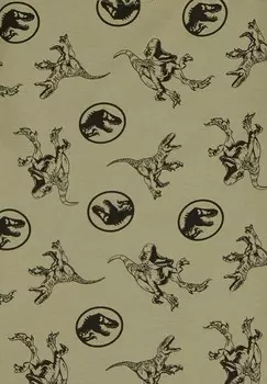 Футболка с принтом RAPTORS ALL OVER Jurassic World, оливково-зеленый