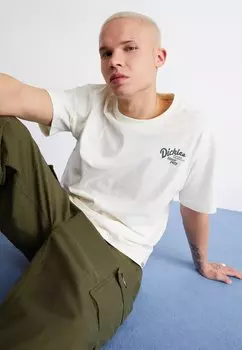 Футболка с принтом Raven Tee Dickies, цвет cloud