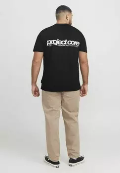 Футболка с принтом RCKEN Jack & Jones, черный