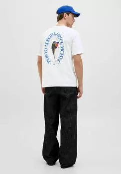 Футболка с принтом RCKEN RUNDHALS Jack & Jones, белый
