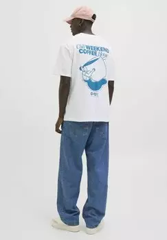 Футболка с принтом RCKEN RUNDHALSAUSSCHNITT Jack & Jones, кремовый