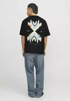 Футболка с принтом RCKEN RUNDHALSAUSSCHNITT Jack & Jones, черный